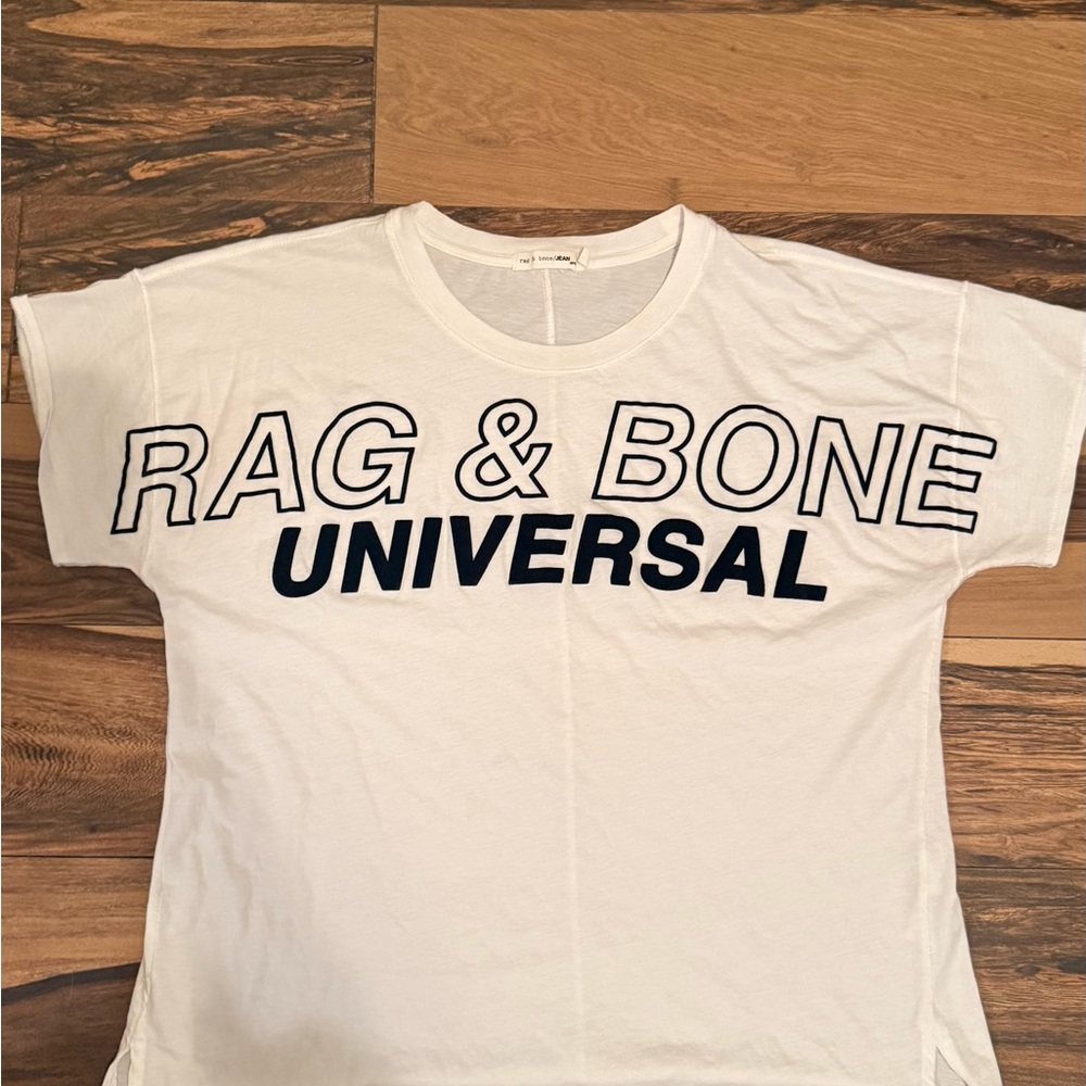 Rag & Bone White Crew Neck Tee